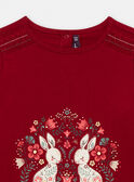 Camiseta roja con estampado de conejos GLETIETTE / 23H2PFQ1TMLF506