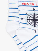 Calcetines de rayas azul marino y blancas FOSOLAGE / 23E4PGC1SOQ000