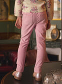 Pantalones de terciopelo rosa LADOSETTE / 24H2PFQ1PAND329
