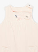 Conjunto de noche de color crudo y rosa pastel de terciopelo y pana KOSTIA / 24E0NF12ENSD310