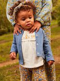 Camisa crudo con leggings y cinta para el pelo azul marino con flores 23E1BF81ENS001