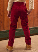Pantalones de terciopelo rojo LAROVAGE / 24H3PGR2PAN501