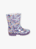 Botas de agua de color violeta con estampado floral FAPLUIETTE / 23N10PF11D0C708