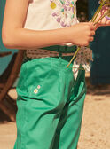 Pantalón fluido de popelín verde LAPANETTE / 24H2PFI2PANG624