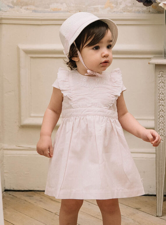 Vestido de ceremonia y cubrepañal para bebé niña CAJUSTINE / 22E1BFH1ROB301