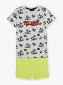 Conjunto de playa de color crudo, amarillo y azul para niño CYOPLAGE4 / 22E3PGS3ENS001
