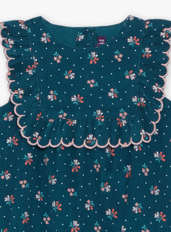 Pelele con estampado floral de canalé DATAHIS / 22H1BFZ1BARG633
