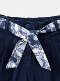 Vaquero carrot azul con cinturón de estampado de flores LEJINETTE / 24H2PFJ1JEAK005