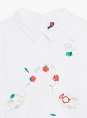 Polo de color crudo con estampado de elefantes malabaristas para bebé niño CATARNO / 22E1BGM1POL001