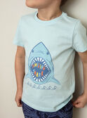 Camiseta azul con estampado de tiburón ZUZAGE1 / 21E3PGL3TMC614
