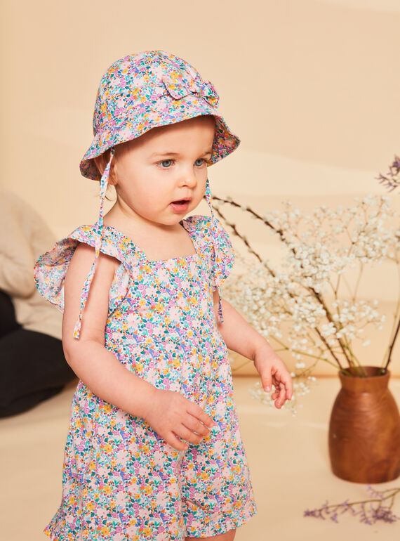 Sombrero crudo con estampado de flores FASOLINE / 23E4BFS1CHA001