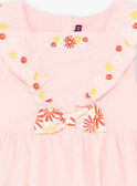 Vestido rosa sin mangas bordado para niña TAYEKETTE / 20E2PFZ5ROB312