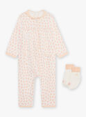Pelele con estampado floral y calcetines para bebé niña CEGENNY / 22E5BF51GRE001
