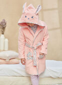 Albornoz rosa con dibujo en 3D y orejas de conejo KUIPEGETTE / 24E5PF51PEI404