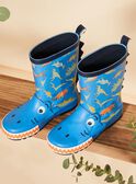 Botas de agua de color azul con estampado de dinosaurios FEPLUIAGE / 23N10PG11D0C208