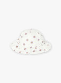 Gorro de color crudo con estampado floral de gasa de algodón LAANNA / 24H4BFI2CHA001