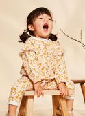Sudadera de chándal de muletón crudo con estampado floral FABABY / 23E1BF81JGH001