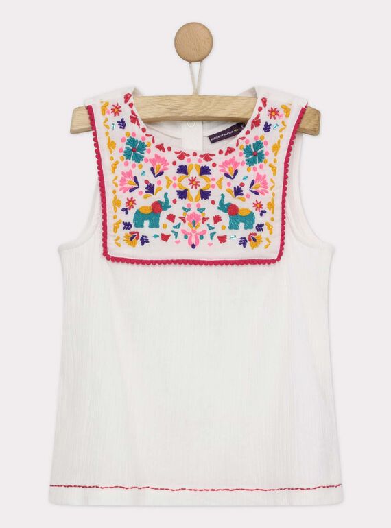 Camisa de color blanco con bordados ROUBELETTE / 19E2PFM1CHE001