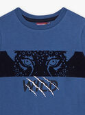 Camiseta azul índigo para niño CINOAGE / 22E3PGK2TMC703