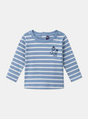 Camiseta marinera de color azul pastel y crudo LADREDO / 24H1BGJ1TMLC236