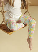 Leggings de color crudo con estampado de flores para niña CEFLOETTE 3 / 22E4PFU3CAL811
