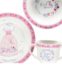 Kit para comida de color rosa y blanco ROPASFILLE / 19EZLAX2KTR001