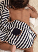 Capa de baño de rayas con estampado de osito para bebé niño BEARNOLD / 21H5BG61CDB715