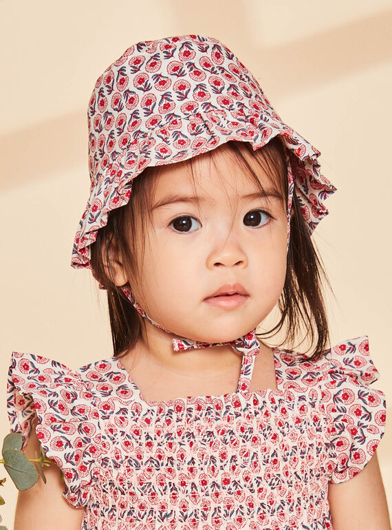 Gorro bob nude con estampado de flores FAWINA / 23E4BFQ1CHAD319