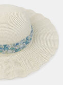 Sombrero de Paja con Cinta Estampada Floral Arena KLIBYETTE / 24E4PFR1CHA808
