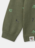 Jersey caqui de punto tricotado bordado KAPULAGE / 24E3PG31PUL626