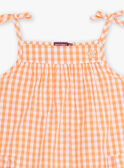 Vestido de cuadros crudo para niña CHIVYETTE / 22E2PFM1RBS001