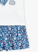 Conjunto de 2 prendas de color blanco y azul marino de algodón KUEZETTE / 24E2PFH3ENS001