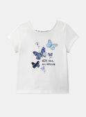 Camiseta de color crudo con motivos de mariposas LEPAPYETTE / 24H2PFJ1TMC001