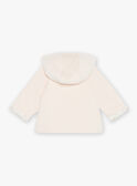 Chaqueta con capucha de color rosa pastel de terciopelo GONINE / 23H0CFB1VES301
