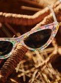 Gafas de sol de color crudo con estampado floral FLELUETTE / 23E4PFS1LUS001