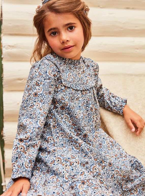 Vestido azul con estampado floral DIAROBETTE / 22H2PFY1ROBC206
