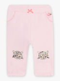 Pantalón de chándal de color rosa algodón de azúcar para bebé niña CADALICE / 22E1BFB1JGBD315