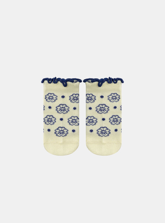Calcetines Jacquard Flor Amarillo pálido KAULINE / 24E4BFR1SOQ103