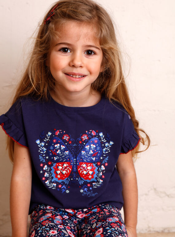 Camiseta de manga corta de color azul horizonte para niño ZOTISETTE / 21E2PFB1TMC216