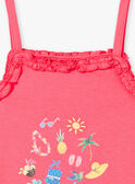 Camiseta de tirantes de color rosa con estampado ZYDEBETTE / 21E2PFU2DEBD311