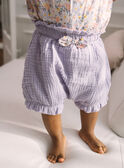 Body, cubrepañal y cinta para el pelo lila con estampado de flores FORINE / 23E0CFT2ENSH700
