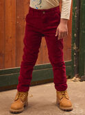 Pantalones de terciopelo rojo LAROVAGE / 24H3PGR2PAN501