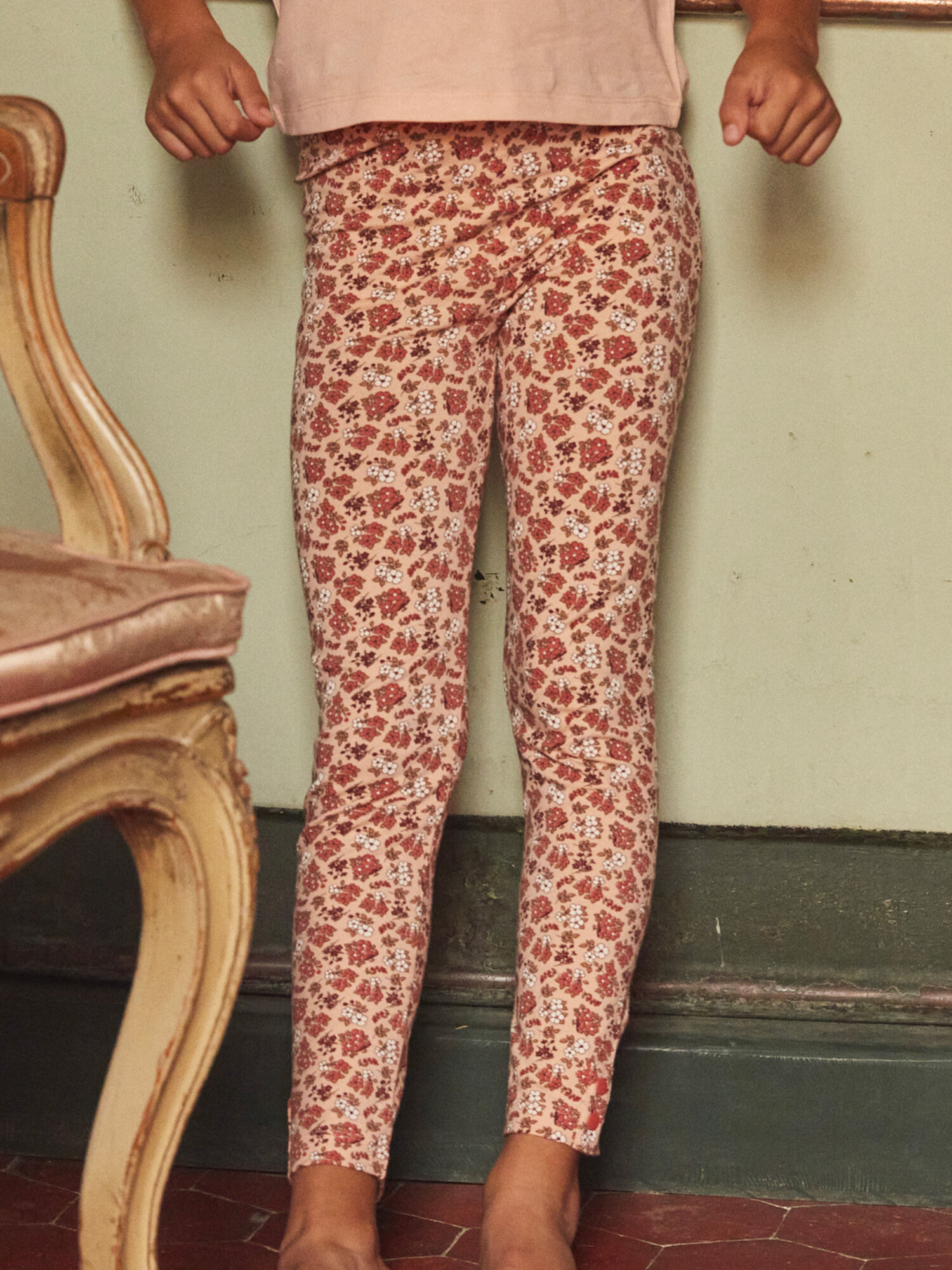 Leggins top marron niña
