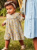 Vestido avolantado azul marino con estampado floral FABETTY / 23E1BF81ROB070