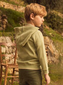 Light green KIDS CARDIGAN MLESSAGE / 25E3PGO1GILG600