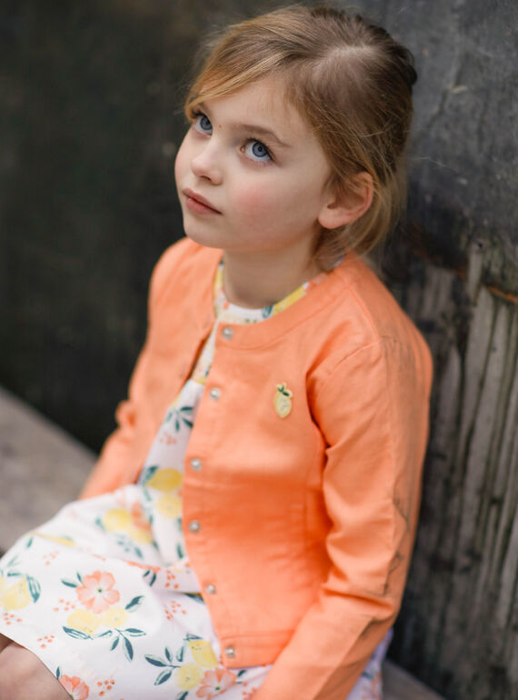 Chaqueta naranja para niña ZIJAKETTE / 21E2PFO1VES406