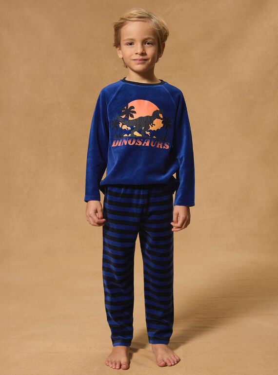 Pijama con dinosaurio de terciopelo MUIVELAGE / 25E5PGE6PYJC209