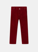 Pantalones de terciopelo rojo LAROVAGE / 24H3PGR2PAN501