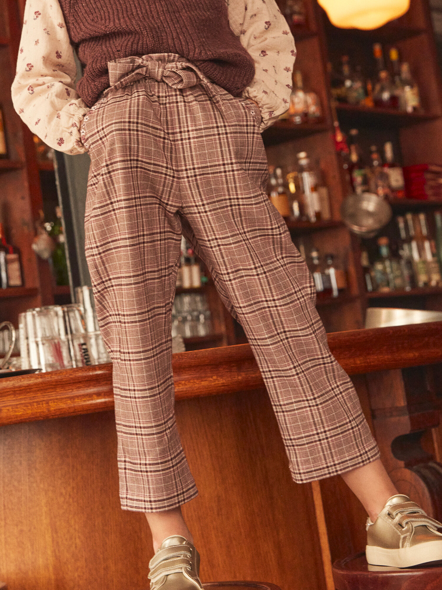 Pantalon best sale cuadros beige
