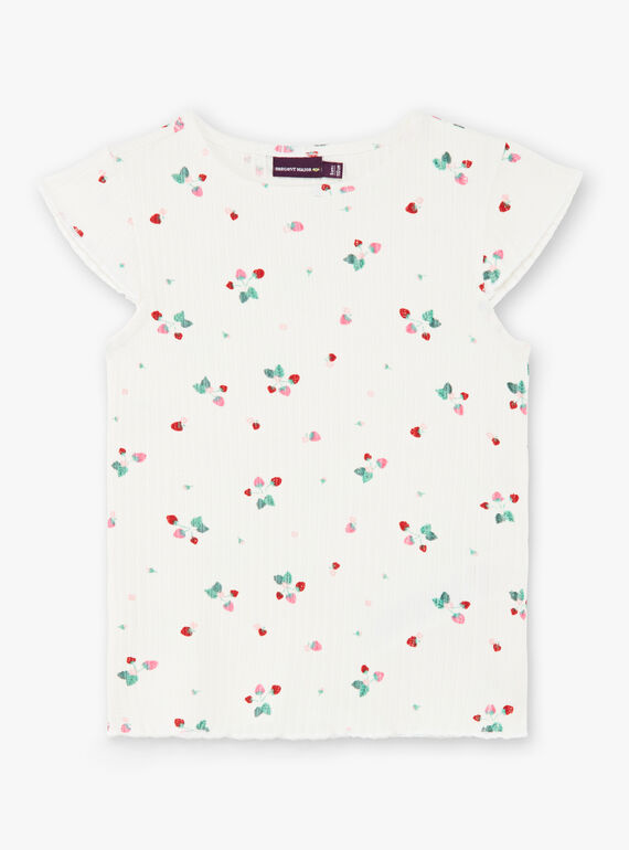 Camiseta de color blanco con estampado fresa ZETIZETTE 2 / 21E2PFJ2TMC001